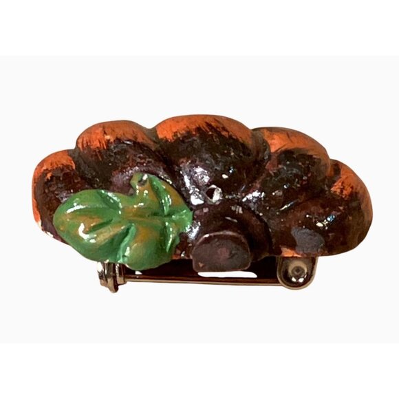 Fall Autumn Painted Pumpkin Lapel Pin Brooch - Picture 7 of 7